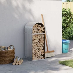 Haardhoutopslag 40x45x100 cm gegalvaniseerd staal kleurig>vidaXL Sale