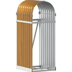 Houtkachel- & Haardaccessoires*vidaXL Haardhoutopslag 40x45x100 cm gegalvaniseerd staal Houtlook