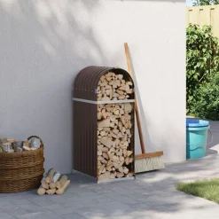 Haardhoutopslag 40x45x100 cm gegalvaniseerd staal>vidaXL Outlet