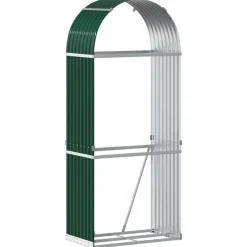 Haardhoutopslag 80x45x190 cm gegalvaniseerd staal>vidaXL Discount
