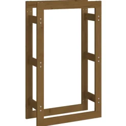 Houtkachel- & Haardaccessoires*vidaXL Haardhoutrek 60 x 25 x 100 cm massief grenenhout Honingbruin
