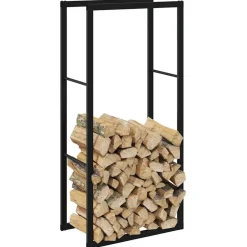 Houtkachel- & Haardaccessoires*vidaXL Haardhoutrek 55x30x116 cm staal zwart