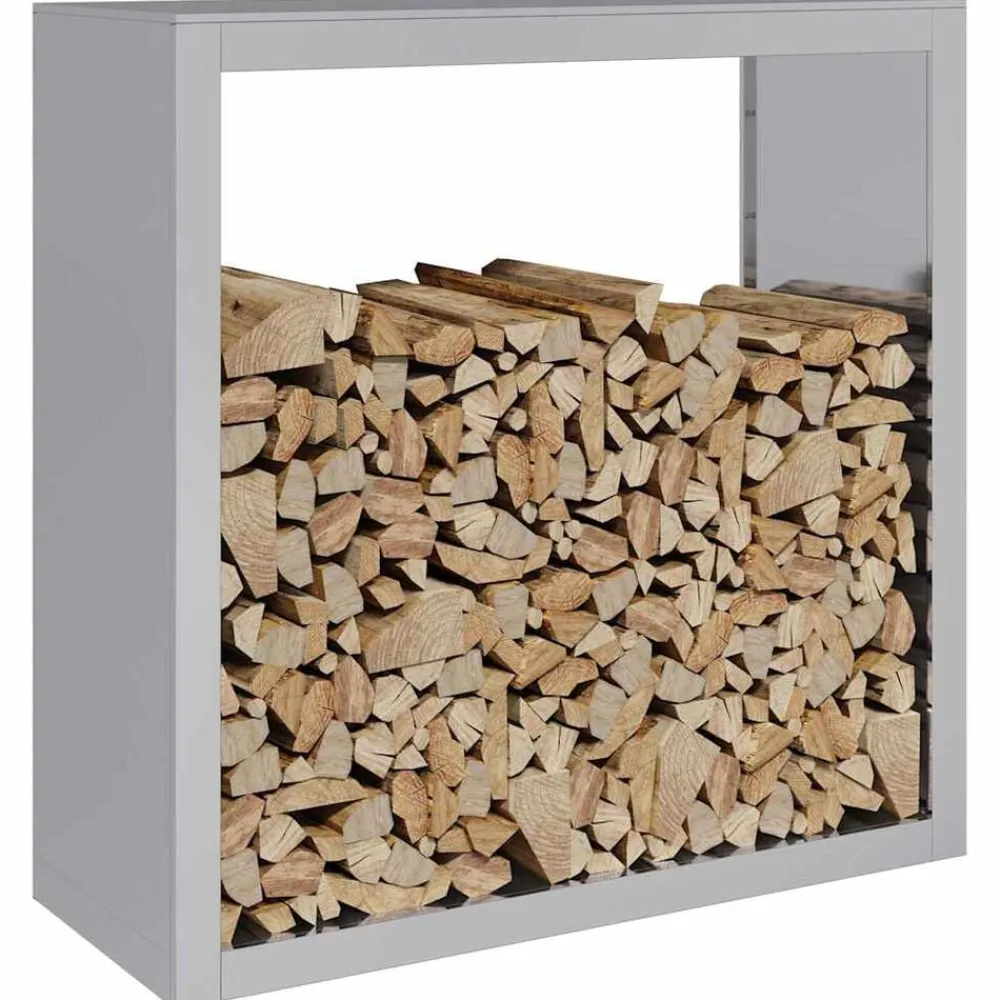 Haardhoutrek 100x40x100 cm gegalvaniseerd staal>vidaXL Discount