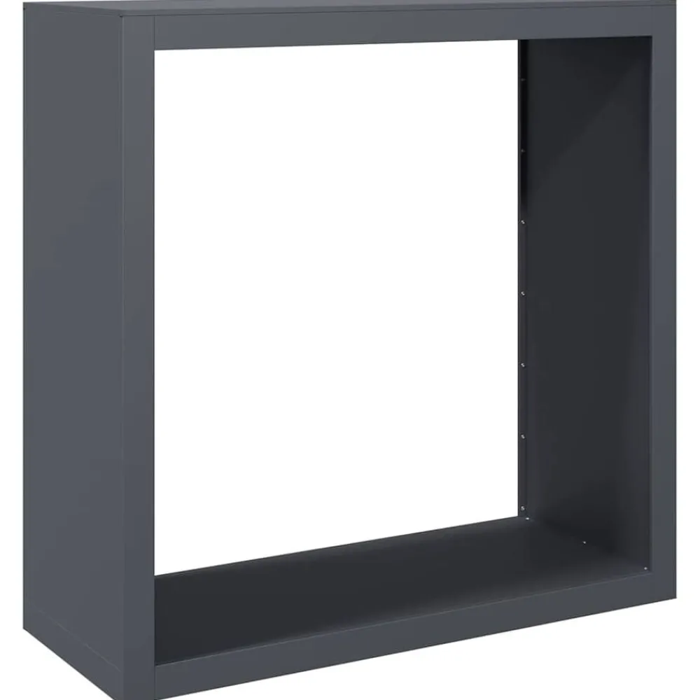 Haardhoutrek 100x40x100 cm staal antracietkleurig>vidaXL Sale