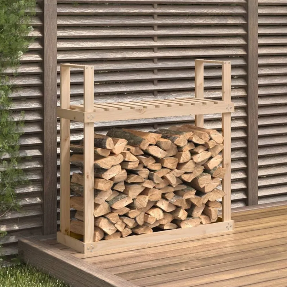 Houtkachel- & Haardaccessoires*vidaXL Haardhoutrek 110x35x108,5 cm massief grenenhout Natuurlijk grenenhout