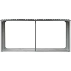 Houtkachel- & Haardaccessoires*vidaXL Haardhoutschuur 330x92x153 cm gegalvaniseerd staal Grijs