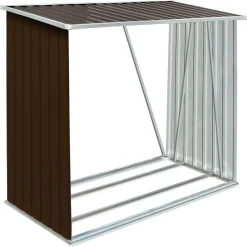 Haardhoutschuur 163x83x154 cm gegalvaniseerd staal>vidaXL Discount