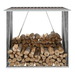 Haardhoutschuur 163x83x154 cm gegalvaniseerd staal>vidaXL Discount