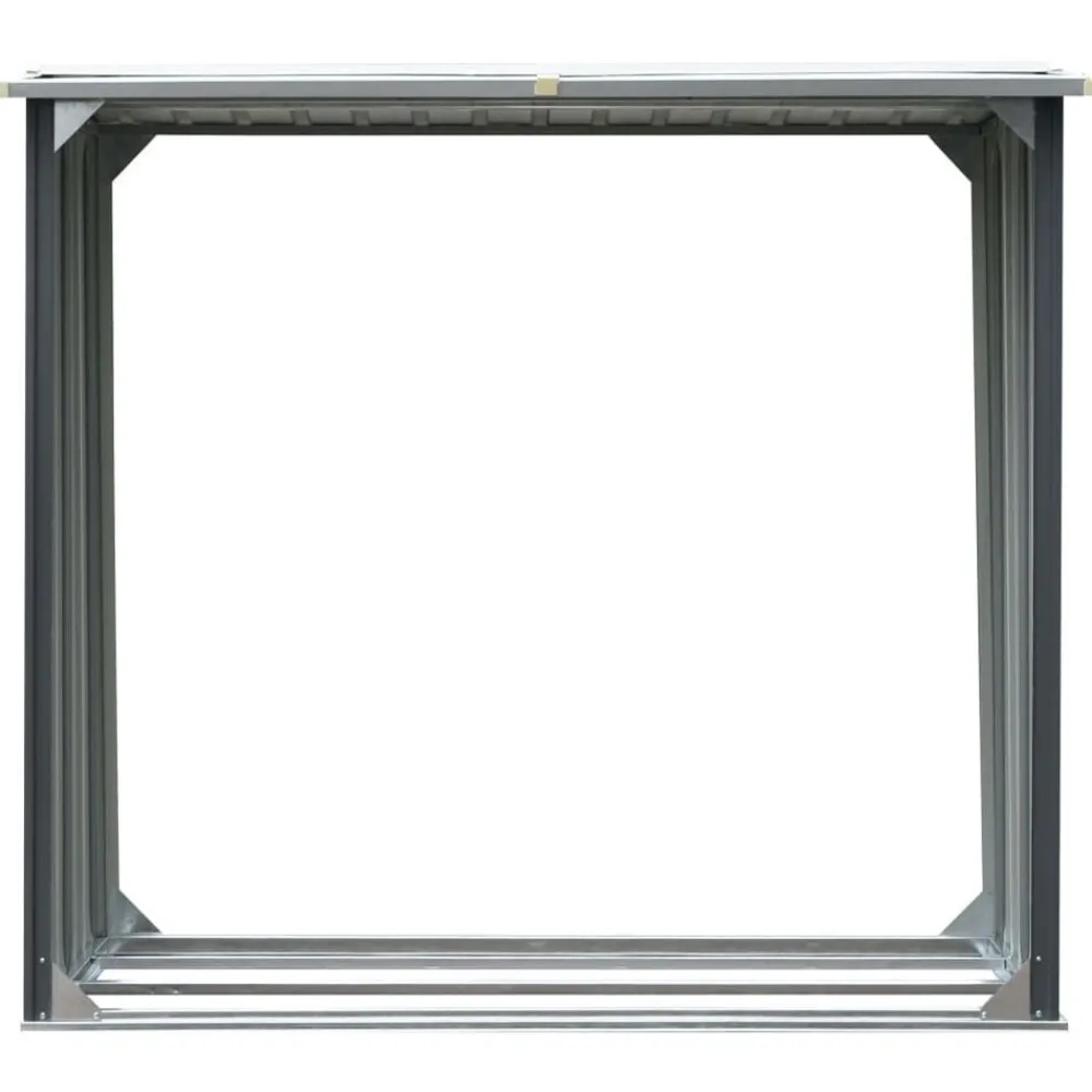 Houtkachel- & Haardaccessoires*vidaXL Haardhoutschuur 172x91x154 cm gegalvaniseerd staal Grijs