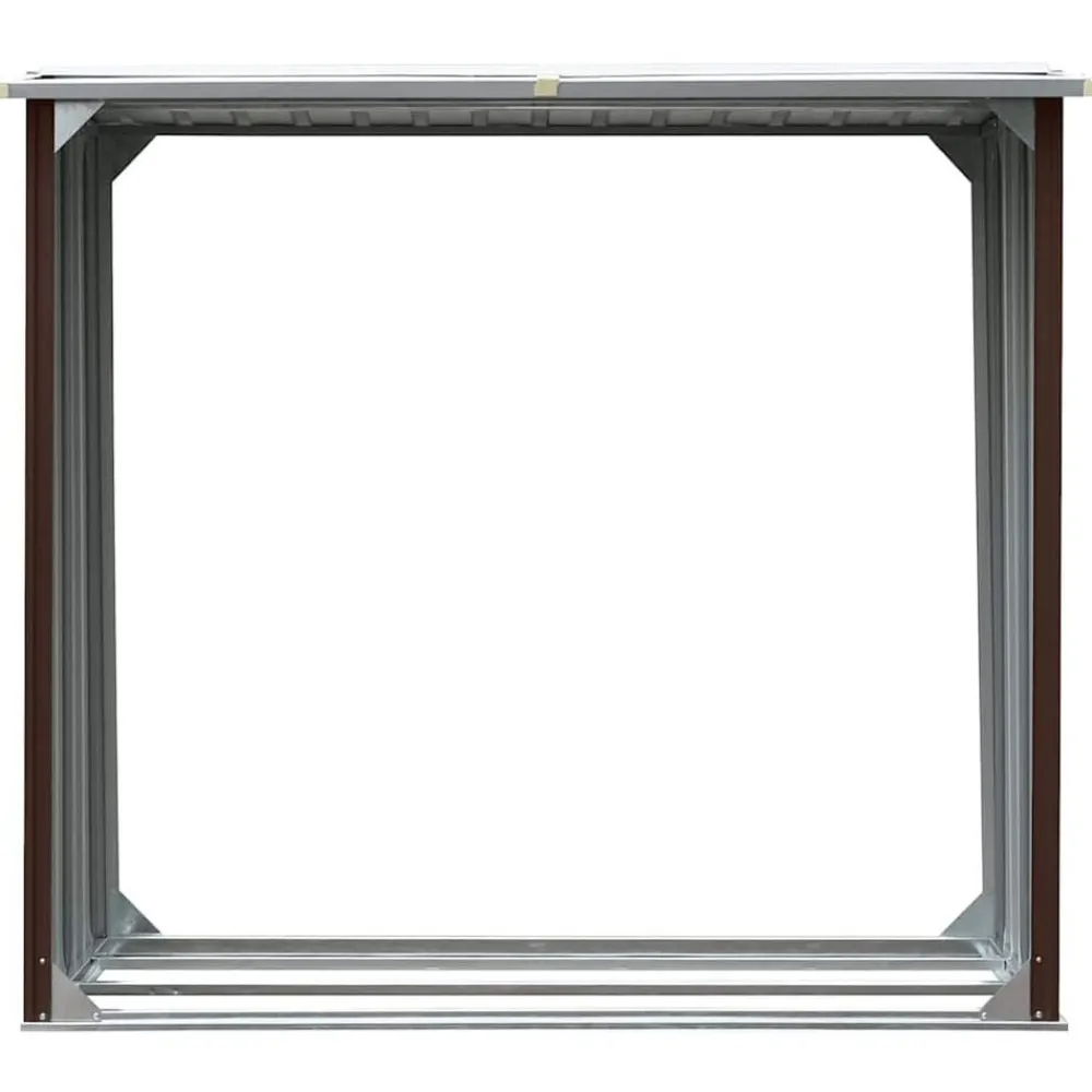 Houtkachel- & Haardaccessoires*vidaXL Haardhoutschuur 172x91x154 cm gegalvaniseerd staal Bruin