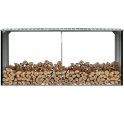 Houtkachel- & Haardaccessoires*vidaXL Haardhoutschuur 330x92x153 cm gegalvaniseerd staal Antraciet