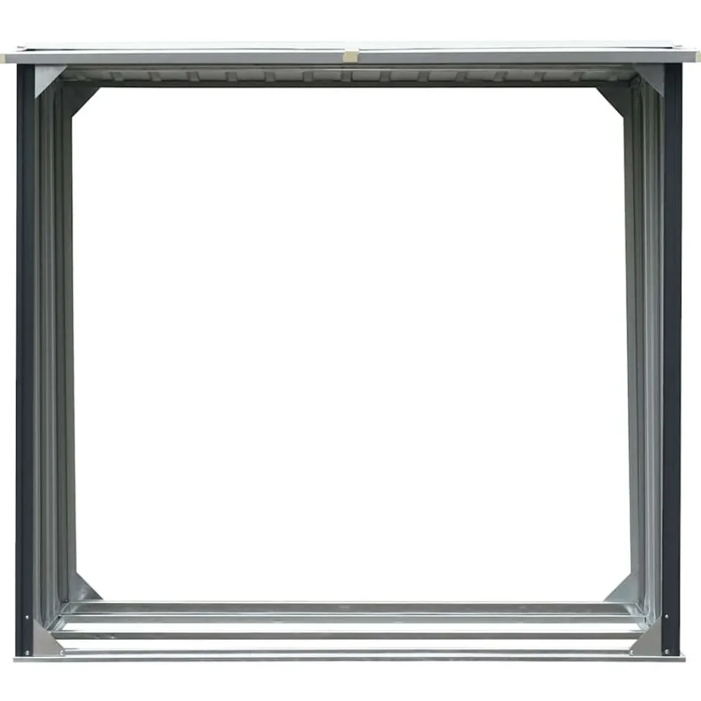 Houtkachel- & Haardaccessoires*vidaXL Haardhoutschuur 172x91x154 cm gegalvaniseerd staal Antraciet