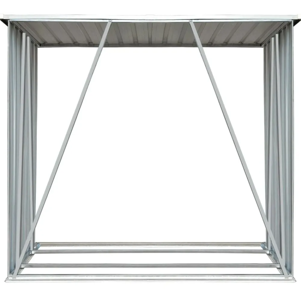 Haardhoutschuur 163x83x154 cm gegalvaniseerd staal>vidaXL Outlet
