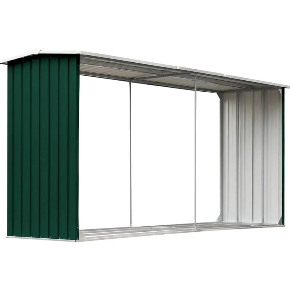 Haardhoutschuur 330x92x153 cm gegalvaniseerd staal>vidaXL Best
