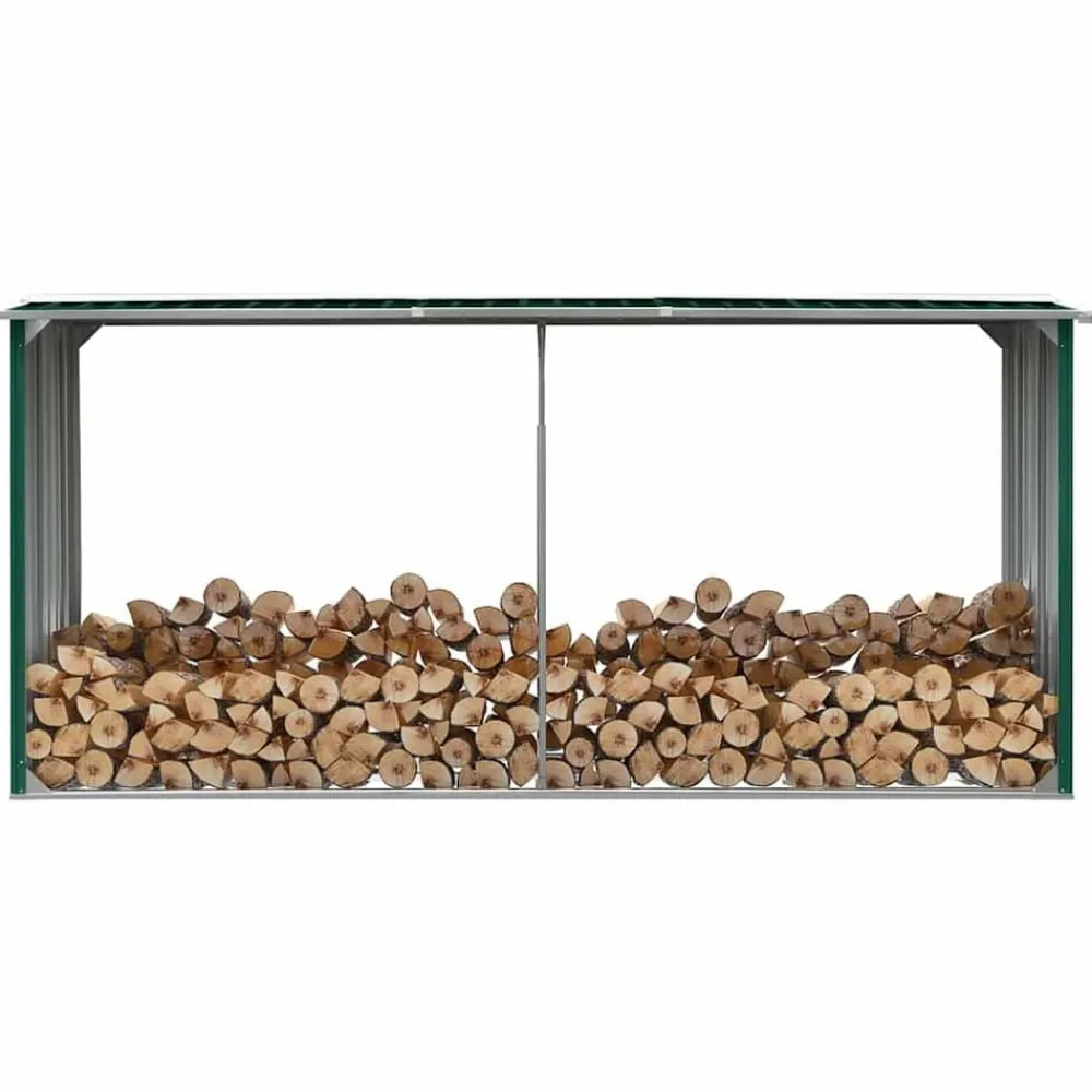 Haardhoutschuur 330x92x153 cm gegalvaniseerd staal>vidaXL Best