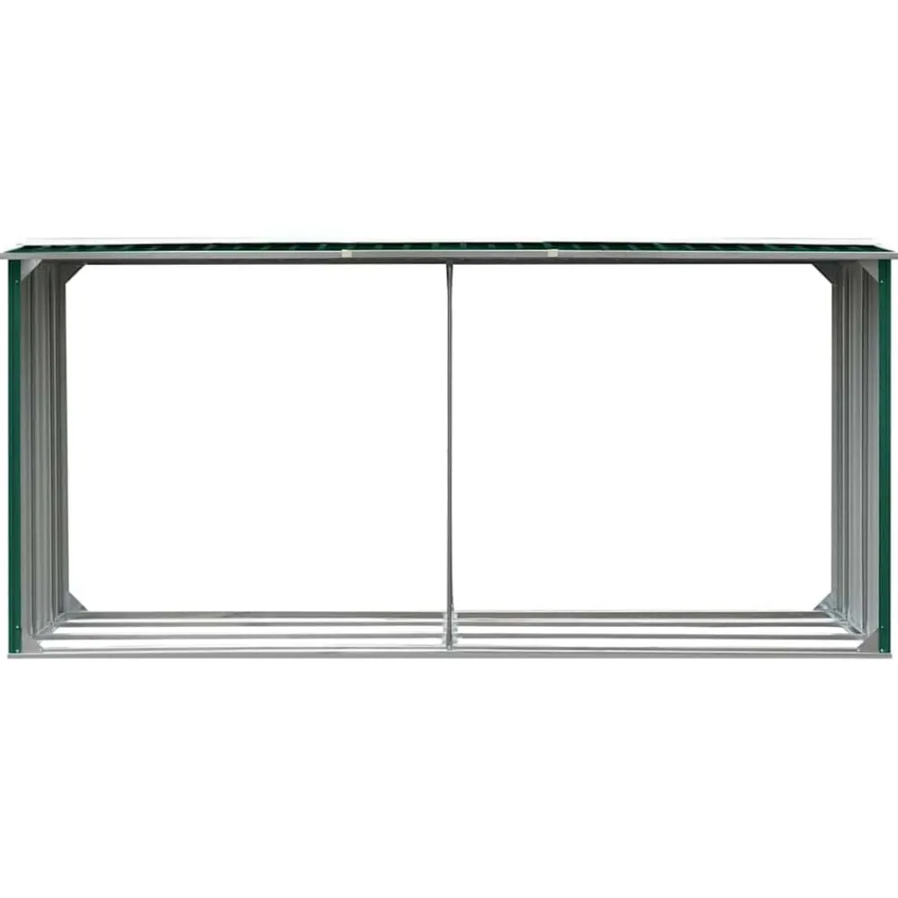 Haardhoutschuur 330x92x153 cm gegalvaniseerd staal>vidaXL Best