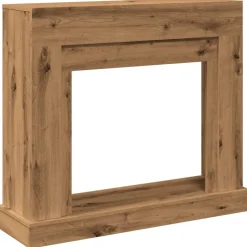 Houtkachel- & Haardaccessoires*vidaXL Haardombouw 100x30x87,5 cm bewerkt hout artisanaal eikenkleurig