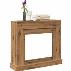 Houtkachel- & Haardaccessoires*vidaXL Haardombouw 100x30x87,5 cm bewerkt hout artisanaal eikenkleurig