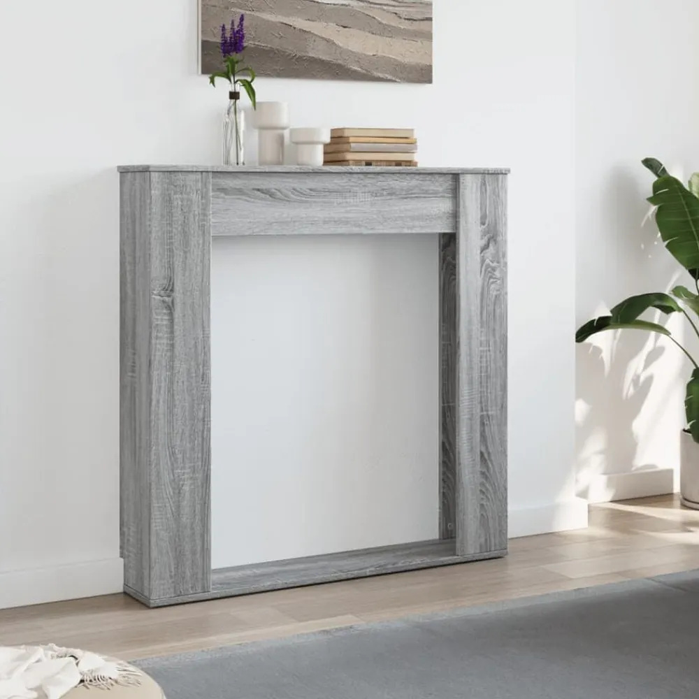 Haardombouw 100x20x100 cm bewerkt hout eikenkleur>vidaXL Discount