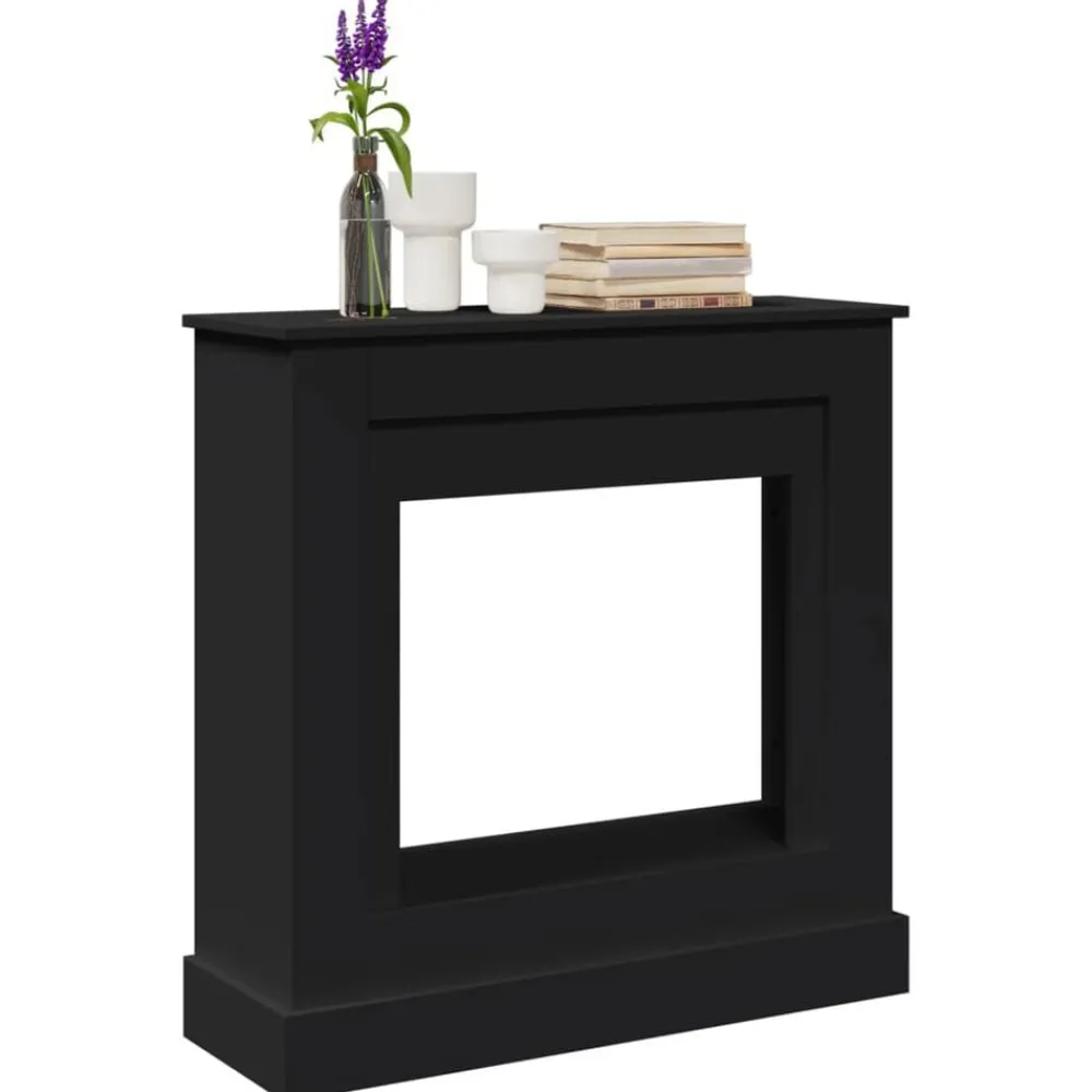 Houtkachel- & Haardaccessoires*vidaXL Haardombouw 90x30x90 cm bewerkt hout Zwart