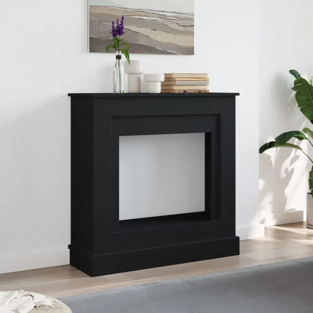 Houtkachel- & Haardaccessoires*vidaXL Haardombouw 90x30x90 cm bewerkt hout Zwart