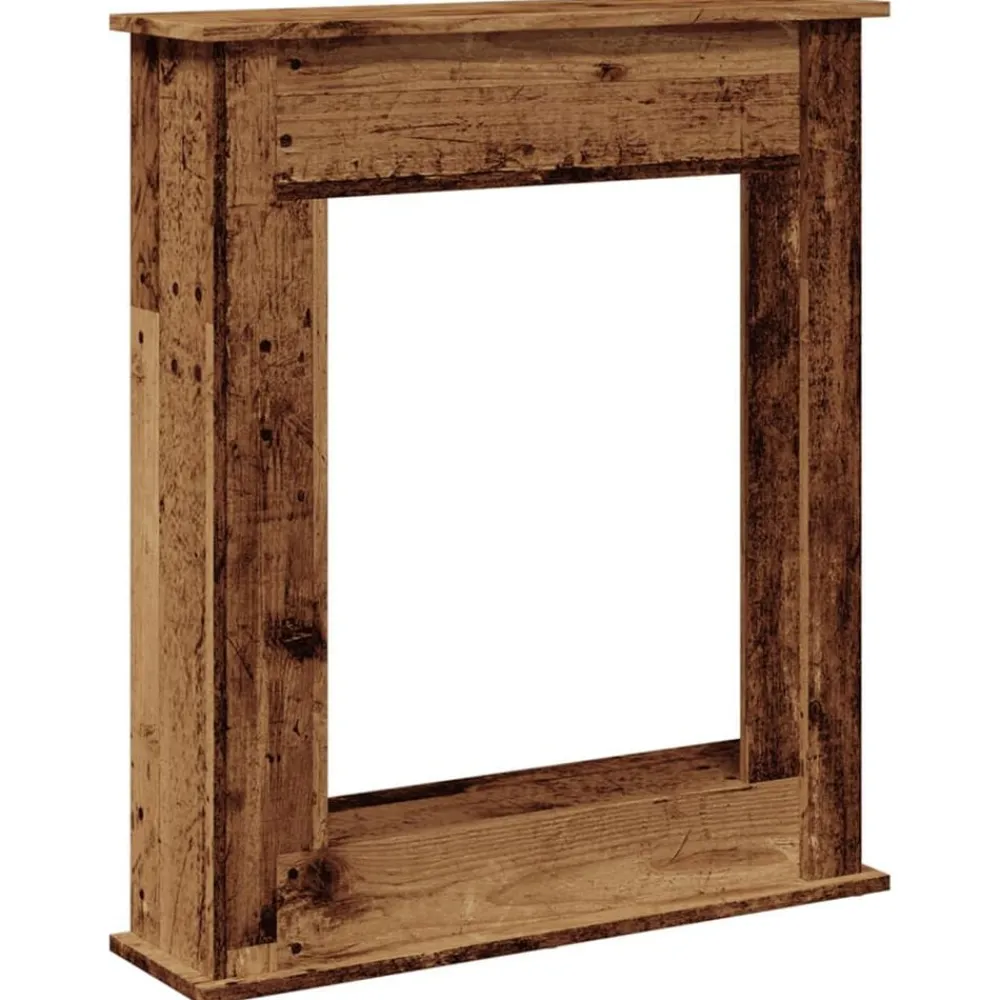 Houtkachel- & Haardaccessoires*vidaXL Haardombouw 75x20x87,5 cm bewerkt hout kleurig Oud hout