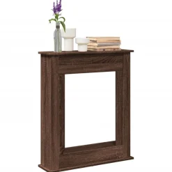 Houtkachel- & Haardaccessoires*vidaXL Haardombouw 75x20x87,5 cm bewerkt hout ig bruin eikenkleur