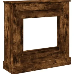 Houtkachel- & Haardaccessoires*vidaXL Haardombouw 90x30x90 cm bewerkt hout kleurig Gerookt eiken