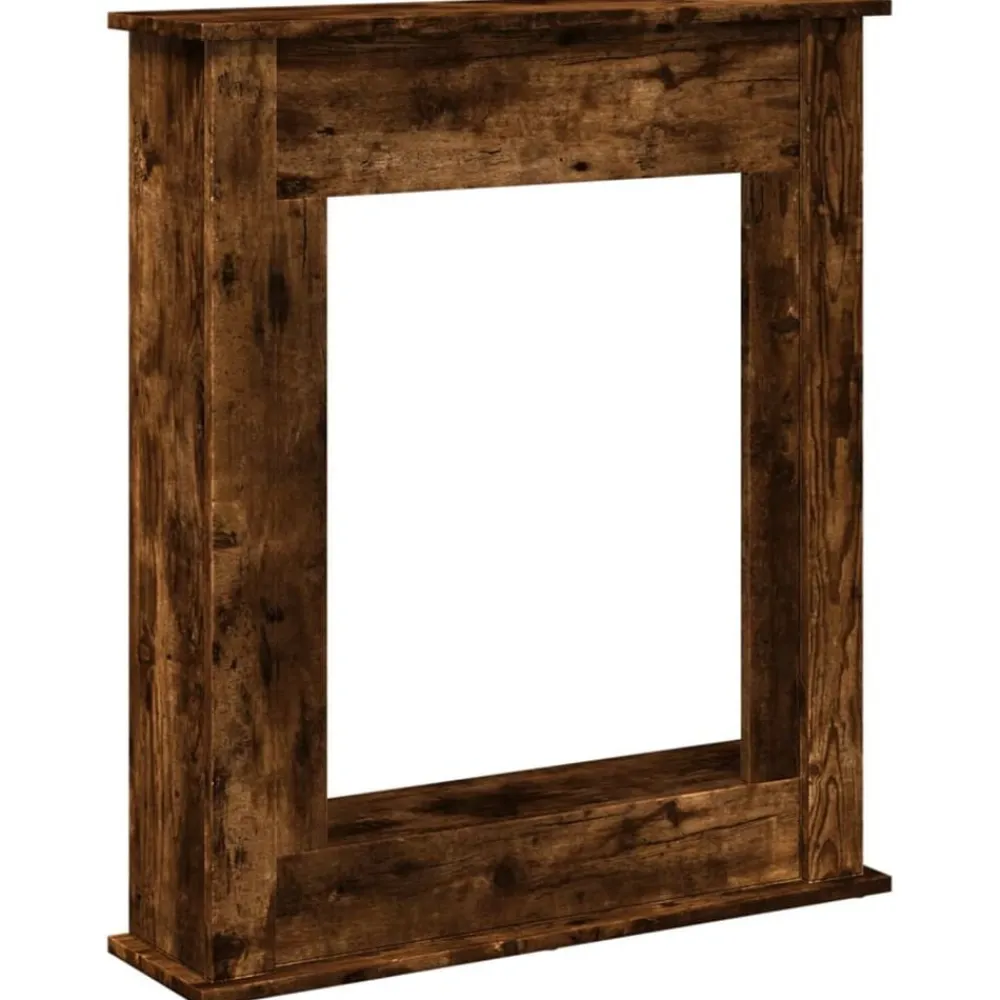 Houtkachel- & Haardaccessoires*vidaXL Haardombouw 75x20x87,5 cm bewerkt hout kleurig Gerookt eiken