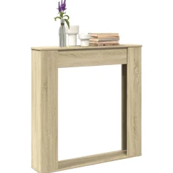 Haardombouw 100x20x100 cm bewerkt hout kleurig>vidaXL Clearance
