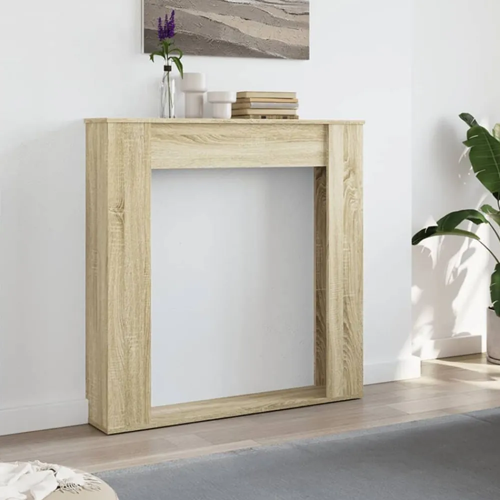 Haardombouw 100x20x100 cm bewerkt hout kleurig>vidaXL Clearance