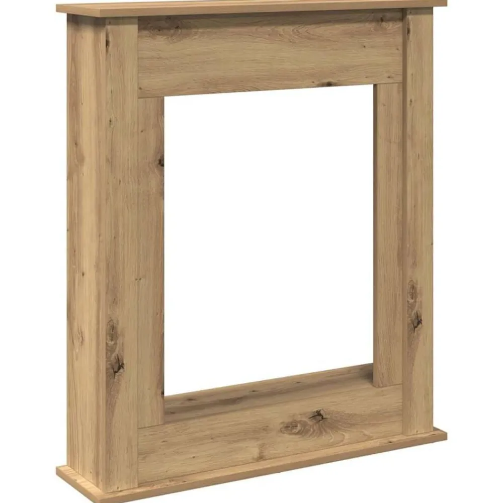Houtkachel- & Haardaccessoires*vidaXL Haardombouw 75x20x87,5 cm bewerkt hout artisanaal eikenkleurig