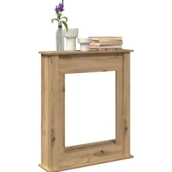 Houtkachel- & Haardaccessoires*vidaXL Haardombouw 75x20x87,5 cm bewerkt hout artisanaal eikenkleurig