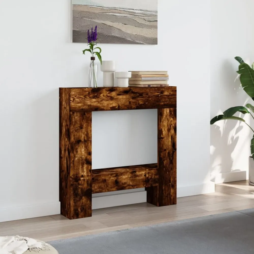 Haardombouw 81x18x82 cm bewerkt hout kleurig>vidaXL Best