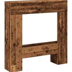 Houtkachel- & Haardaccessoires*vidaXL Haardombouw 81x18x82 cm bewerkt hout kleurig Oud hout