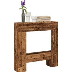 Houtkachel- & Haardaccessoires*vidaXL Haardombouw 81x18x82 cm bewerkt hout kleurig Oud hout