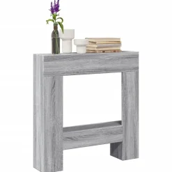 Houtkachel- & Haardaccessoires*vidaXL Haardombouw 81x18x82 cm bewerkt hout eikenkleur Grijs sonoma
