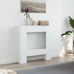 Houtkachel- & Haardaccessoires*vidaXL Haardombouw 81x18x82 cm bewerkt hout Wit