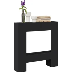 Houtkachel- & Haardaccessoires*vidaXL Haardombouw 81x18x82 cm bewerkt hout Zwart