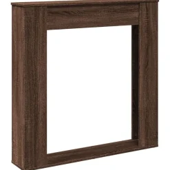 Houtkachel- & Haardaccessoires*vidaXL Haardombouw 100x20x100 cm bewerkt hout ig bruin eikenkleur