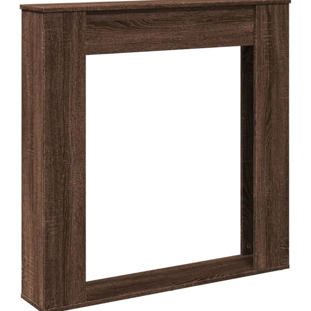 Houtkachel- & Haardaccessoires*vidaXL Haardombouw 100x20x100 cm bewerkt hout ig bruin eikenkleur
