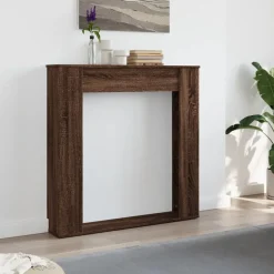 Houtkachel- & Haardaccessoires*vidaXL Haardombouw 100x20x100 cm bewerkt hout ig bruin eikenkleur