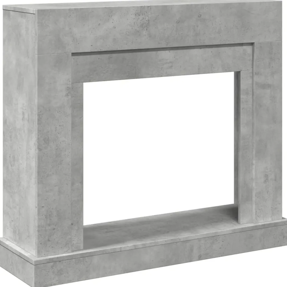Houtkachel- & Haardaccessoires*vidaXL Haardombouw 100x30x87,5 cm bewerkt hout Betongrijs