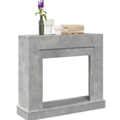 Houtkachel- & Haardaccessoires*vidaXL Haardombouw 100x30x87,5 cm bewerkt hout Betongrijs