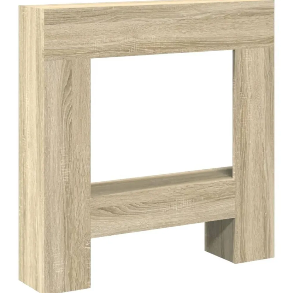 Houtkachel- & Haardaccessoires*vidaXL Haardombouw 81x18x82 cm bewerkt hout kleurig Sonoma eiken
