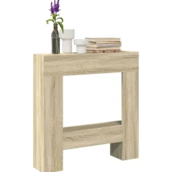 Houtkachel- & Haardaccessoires*vidaXL Haardombouw 81x18x82 cm bewerkt hout kleurig Sonoma eiken