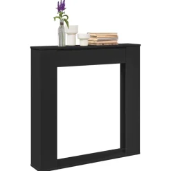 Houtkachel- & Haardaccessoires*vidaXL Haardombouw 100x20x100 cm bewerkt hout Zwart