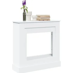 Houtkachel- & Haardaccessoires*vidaXL Haardombouw 90x30x90 cm bewerkt hout Wit