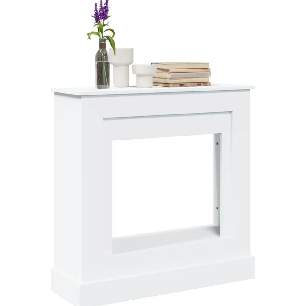 Houtkachel- & Haardaccessoires*vidaXL Haardombouw 90x30x90 cm bewerkt hout Wit