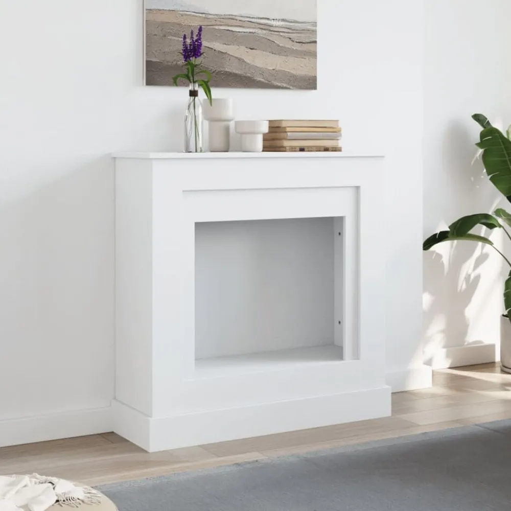 Houtkachel- & Haardaccessoires*vidaXL Haardombouw 90x30x90 cm bewerkt hout Wit